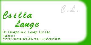 csilla lange business card